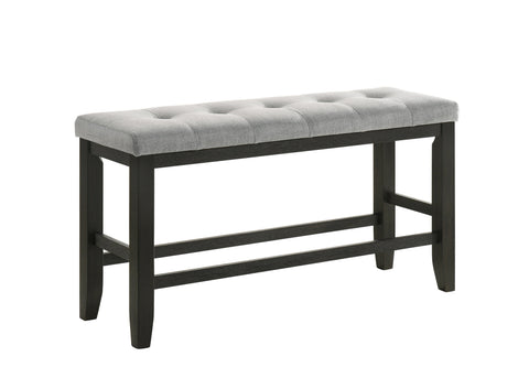 Bardstown Charcoal/Wheat Counter Height Dining Bench - Crown Mark | Olivia Furniture