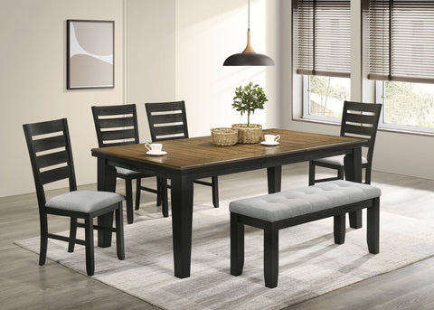 Bardstown Charcoal/Wheat Extendable Dining Set | Crown Mark | Olivia Furniture