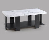 Boris Faux Marble 3-Piece Coffee Table Set - Crown Mark | Olivia Furniture