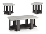 Boris Light Gray 3-Piece Coffee Table Set - Crown Mark | Olivia Furniture