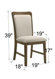 Broadmoor Brown Side Chair, Set of 2 - Crown Mark | Olivia Furniture