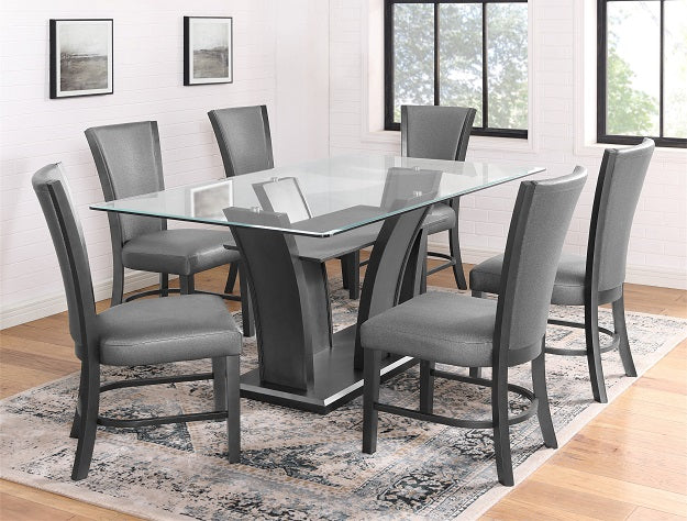 Camelia Gray/Gray Dining Chair, Set of 2 - Crown Mark | Olivia Furniture