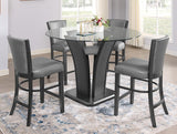 Camelia Gray PU Leather Counter Height Chair, Set of 2 - Crown Mark | Olivia Furniture