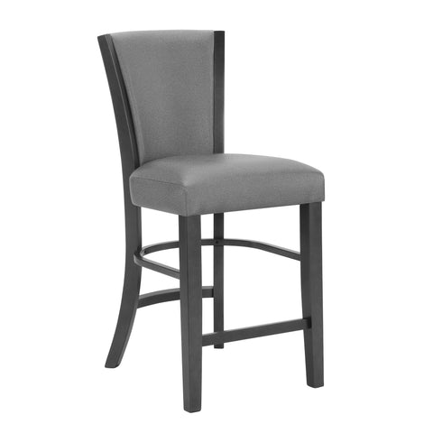 Camelia Gray PU Leather Counter Height Chair, Set of 2 - Crown Mark | Olivia Furniture