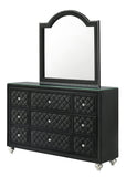 Cameo Black Bedroom Mirror (Mirror Only) - Crown Mark | Olivia Furniture