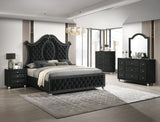 Cameo Black Bedroom Mirror (Mirror Only) - Crown Mark | Olivia Furniture