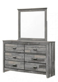 Carter Gray Bedroom Mirror (Mirror Only) - Crown Mark | Olivia Furniture