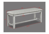 Clara Drift Wood Dining Bench - Crown Mark | Olivia Furniture