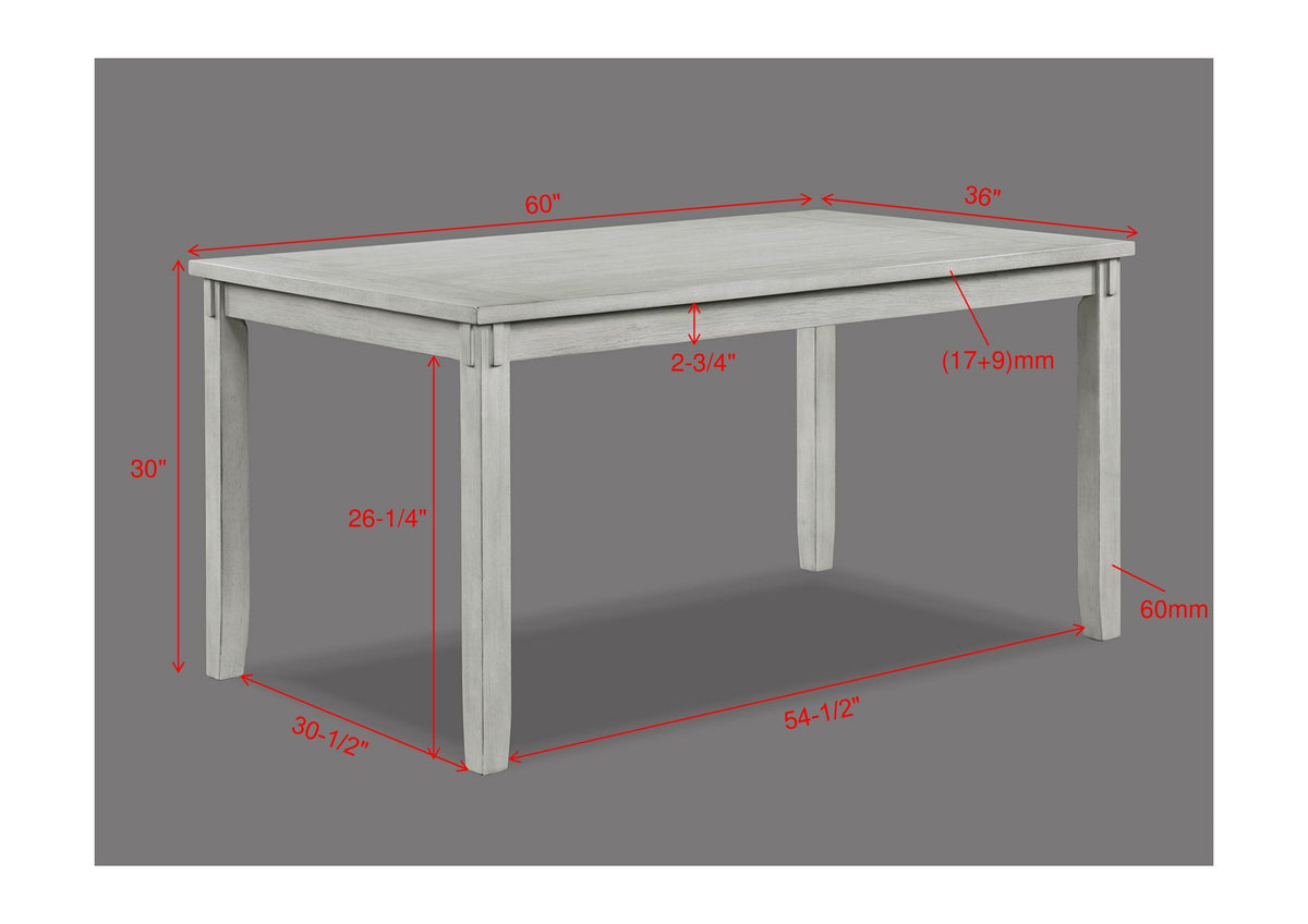Clara Driftwood 5-Piece Dining Set | Crown Mark | Olivia Furniture