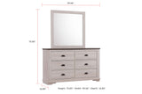 Coralee Chalk/Gray Bedroom Mirror (Mirror Only) - Crown Mark | Olivia Furniture