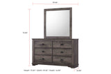Coralee Gray Bedroom Mirror (Mirror Only) - Crown Mark | Olivia Furniture