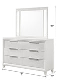 Cressida White Mirror (Mirror Only) - Crown Mark | Olivia Furniture