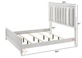 Cressida White Upholstered LED Panel Bedroom Set