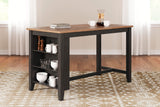 Gesthaven Counter Height Dining Table and 2 Barstools