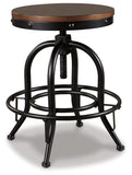 Valebeck Counter Height Dining Table, 6 Barstools and Server