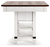 Valebeck Counter Height Dining Table and 6 Barstools