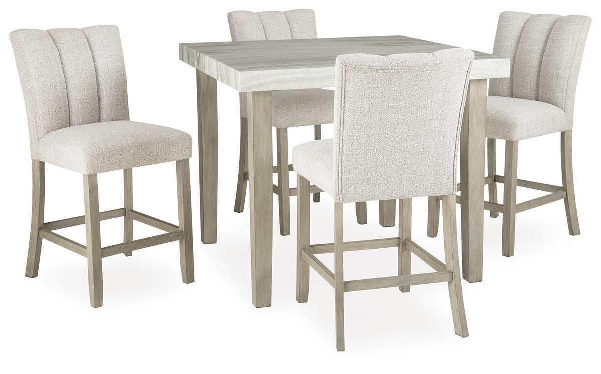 Larawyn Counter Height Dining Table and 4 Barstools