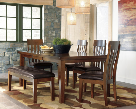 Ralene Dining Table and 4 Chairs and Bench