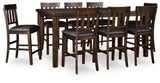 Haddigan Counter Height Extension Table and 8 Barstools