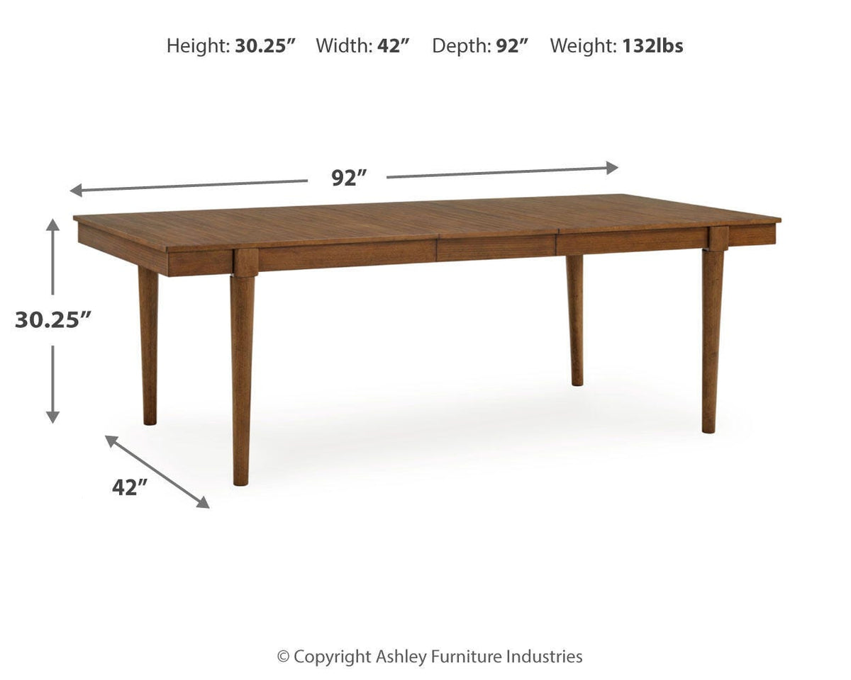 Lyncott Extension Dining Table, 4 Chairs and Bench