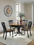 Clorazi Extension Dining Table and 4 Chairs