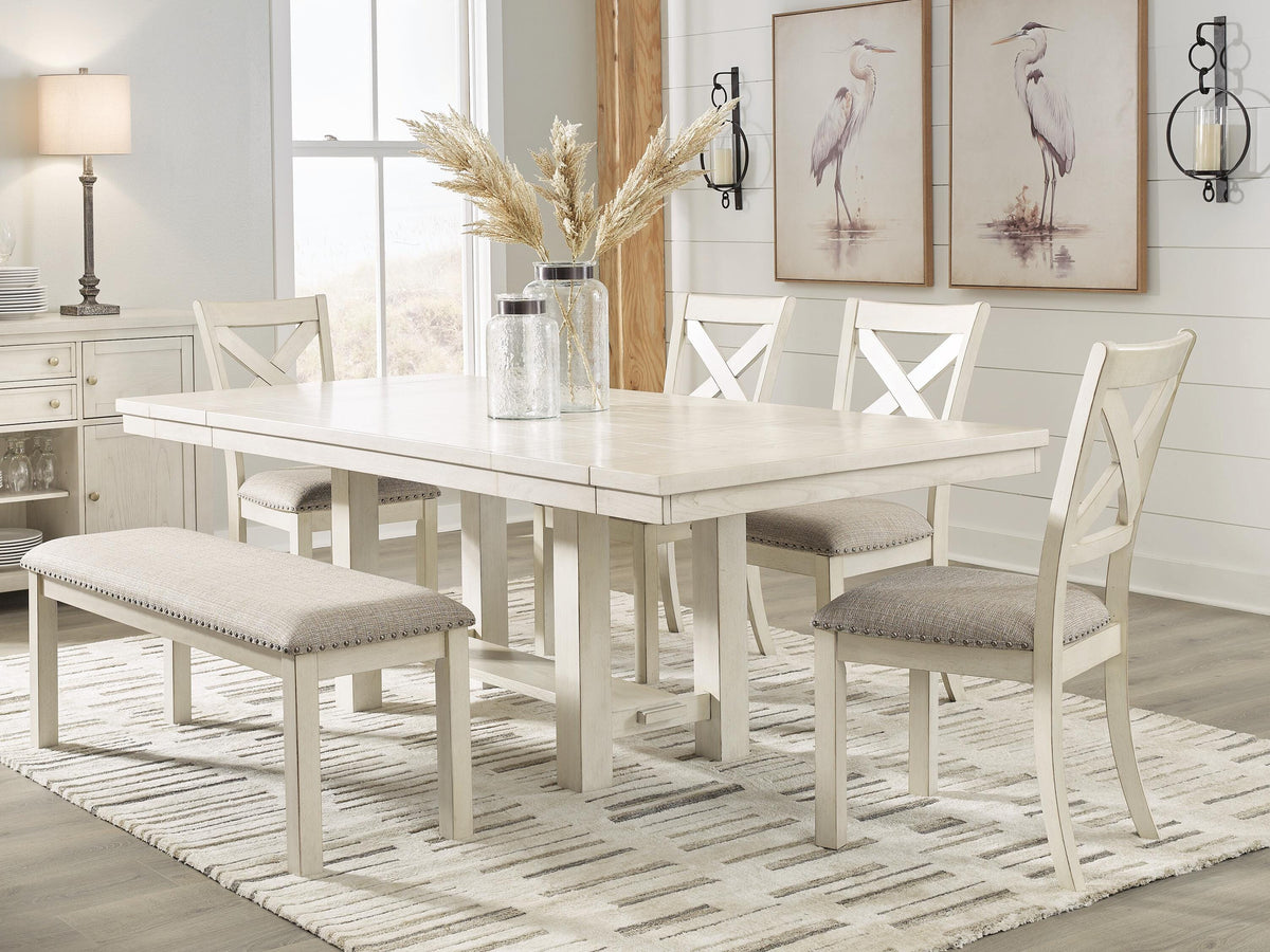 Robbinsdale Dining Table, 4 Chairs and Bench