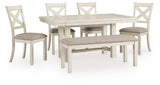 Robbinsdale Dining Table, 4 Chairs and Bench