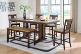 Rylandeen Counter Height Extension Dining Table 4 Barstools and Bench