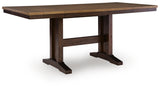 Rylandeen Counter Height Extension Dining Table and 6 Barstools