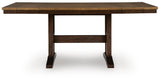 Rylandeen Counter Height Extension Dining Table 4 Barstools and Bench