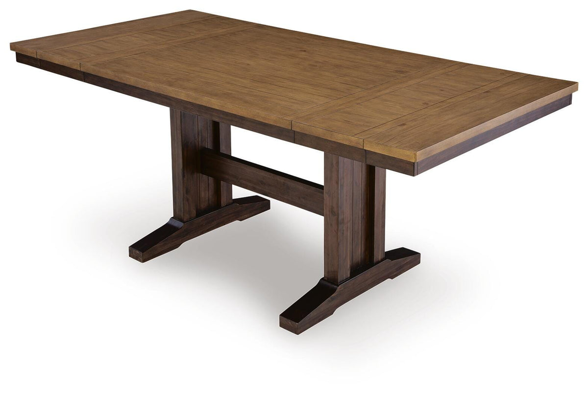 Rylandeen Counter Height Extension Dining Table and 4 Barstools