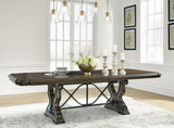 Maylee Dining Table with 6 Chairs and Buffet and Hutch