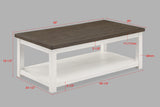 Dakota Chalk White 3-Piece Coffee Table Set - Crown Mark | Olivia Furniture