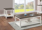 Dakota Chalk White 3-Piece Coffee Table Set - Crown Mark | Olivia Furniture