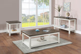 Dakota Chalk White Coffee Table with Casters - Crown Mark | Olivia Furniture