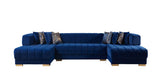 Ariana Velvet Blue Double Chaise Sectional