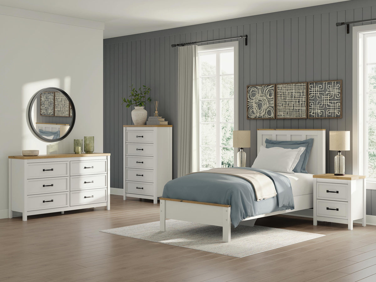 Kerisden Twin Panel Complete Bed Frame