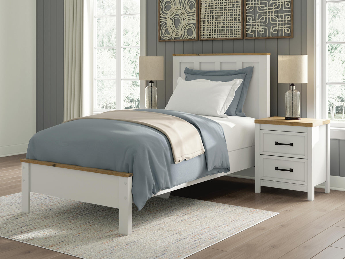 Kerisden Twin Panel Complete Bed Frame