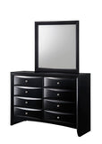 Emily Black Bedroom Mirror (Mirror Only) - Crown Mark | Olivia Furniture