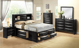 Emily Black Bedroom Mirror (Mirror Only) - Crown Mark | Olivia Furniture