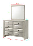 Emily White Bedroom Mirror (Mirror Only) - Crown Mark | Olivia Furniture