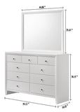 Evan White Mirror (Mirror Only) - Crown Mark | Olivia Furniture