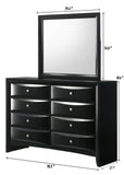 Fallon Black Bedroom Mirror (Mirror Only) - Crown Mark | Olivia Furniture
