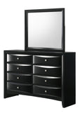 Fallon Black Bedroom Mirror (Mirror Only) - Crown Mark | Olivia Furniture