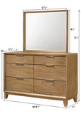 Florian Natural Wood Dresser Top (Mirror Only) - Crown Mark | Olivia Furniture