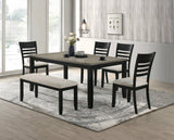 Folio Black/Neutral Dining Side Chair, Set of 2 - Crown Mark | Olivia Furniture