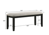 Folio Black/Neutral Dining Bench - Crown Mark | Olivia Furniture