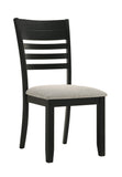 Folio Black/Neutral Dining Side Chair, Set of 2 - Crown Mark | Olivia Furniture