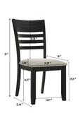 Folio Black/Neutral Dining Side Chair, Set of 2 - Crown Mark | Olivia Furniture