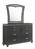Frampton Gray Bedroom Mirror (Mirror Only) - Crown Mark | Olivia Furniture